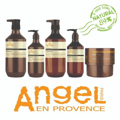 Angel en Provence produktserie som står på række.